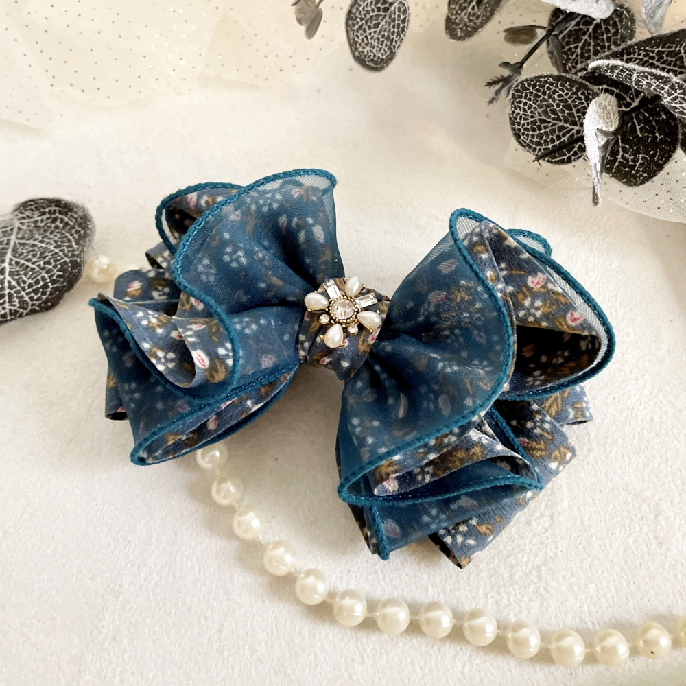 ＊哈娜髮飾＊手工立體蝴蝶結/香蕉夾 相交夾 鯊魚夾 抓夾 邊夾 髮圈 大腸圈 髮梳 髮叉 髮夾 壓夾 馬尾夾 彈簧夾-細節圖2