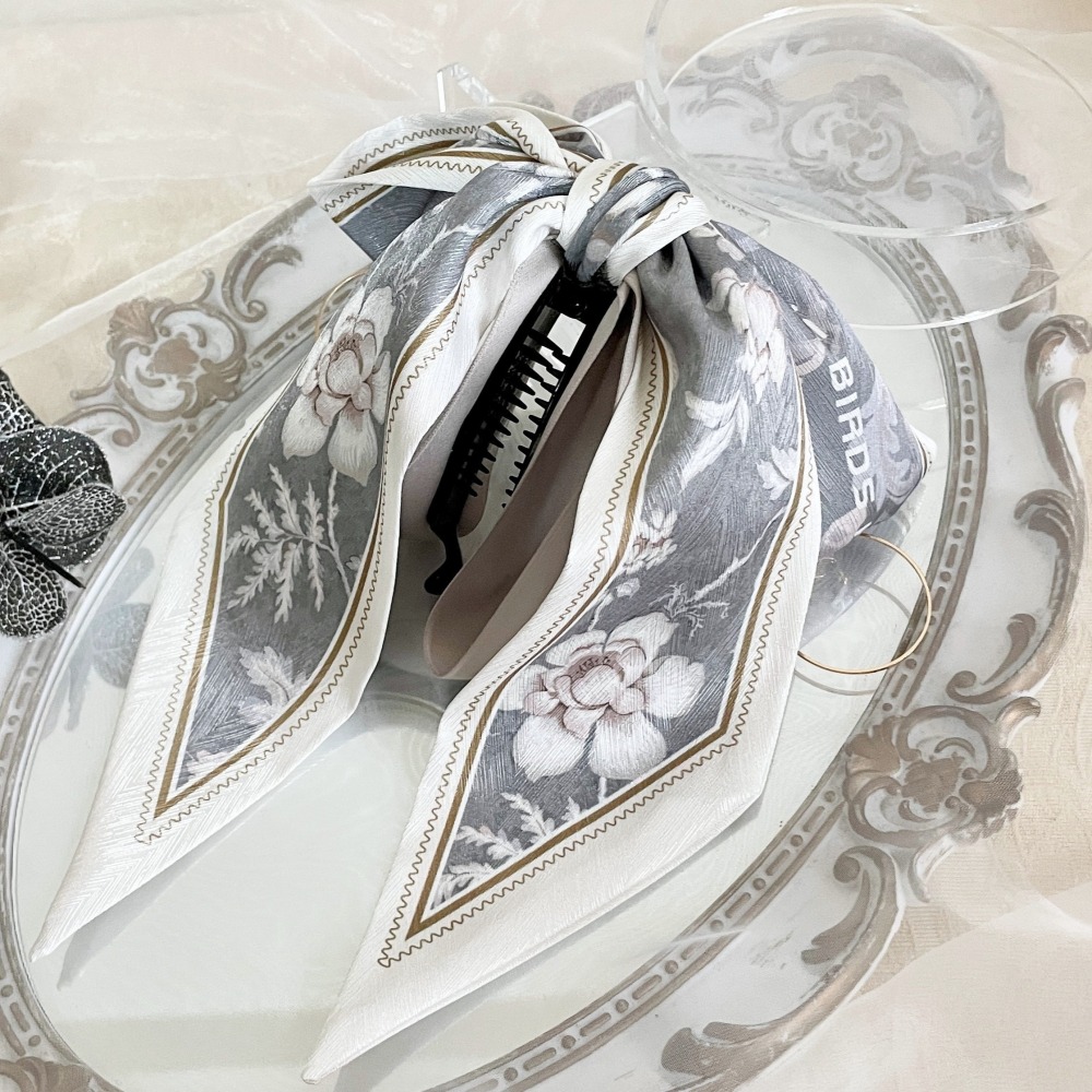 ＊哈娜髮飾＊法式絲巾式仙女夾/ 香蕉夾 大腸圈 髮圈 馬尾夾 髮夾 相交夾 三爪夾 包頭抓夾 鯊魚夾 髮叉 髮梳 邊夾-細節圖3