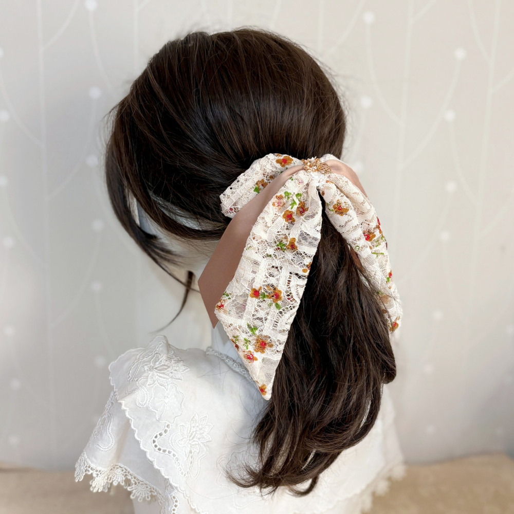 ＊哈娜髮飾＊法式絲巾式仙女夾/ 香蕉夾 大腸圈 髮圈 馬尾夾 髮夾 相交夾 三爪夾 包頭抓夾 鯊魚夾 髮叉 髮梳 邊夾-細節圖4