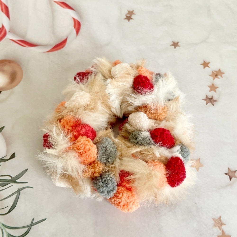 ＊哈娜髮飾＊手工編織大腸圈~毛線髮圈 甜甜圈髮束 髮繩 髮飾 頭飾 禮物 生日大腸髮圈 客製 訂製-細節圖4