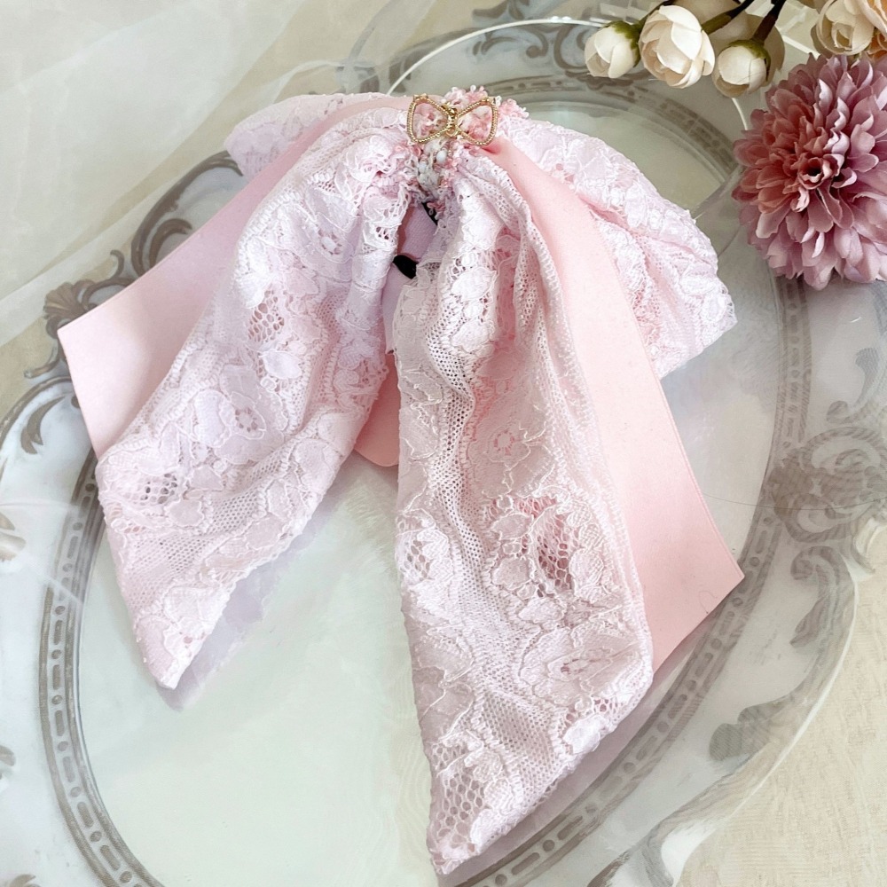 ＊哈娜髮飾＊法式絲巾式仙女夾/ 香蕉夾 大腸圈 髮圈 馬尾夾 髮夾 相交夾 三爪夾 包頭抓夾 鯊魚夾 髮叉 髮梳 邊夾-細節圖3