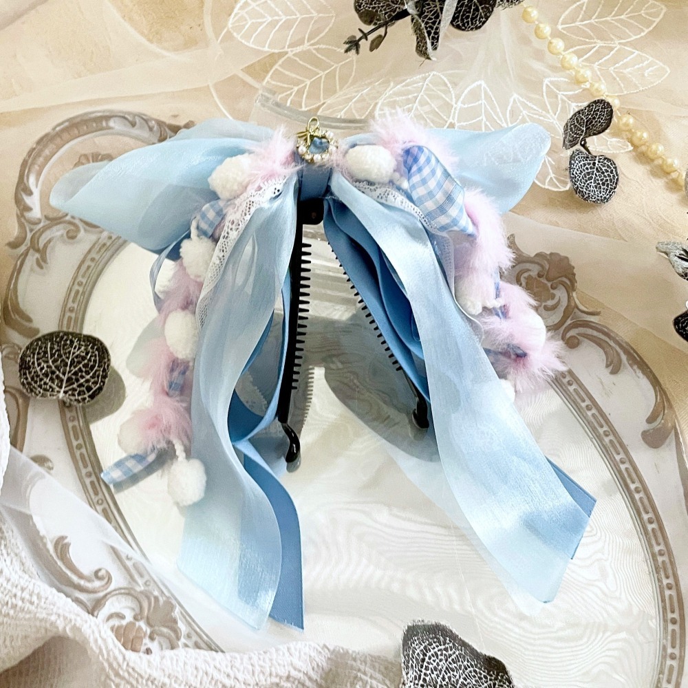 ＊哈娜髮飾＊法式編織仙女夾~香蕉夾 鯊魚夾 大腸圈髮圈 馬尾夾 蝴蝶結髮夾 相交夾 三爪夾 包頭抓夾 髮叉 髮梳 邊夾-細節圖2