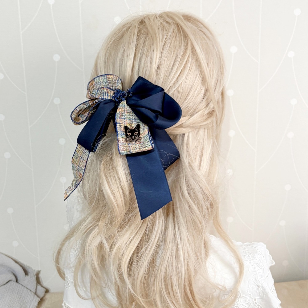 ＊哈娜髮飾＊手工仙女夾 夜貓 大蝴蝶結香蕉夾鯊魚夾 髮圈 馬尾夾 髮夾 相交夾 三爪夾 包頭抓夾 髮叉 髮梳 邊夾-細節圖3