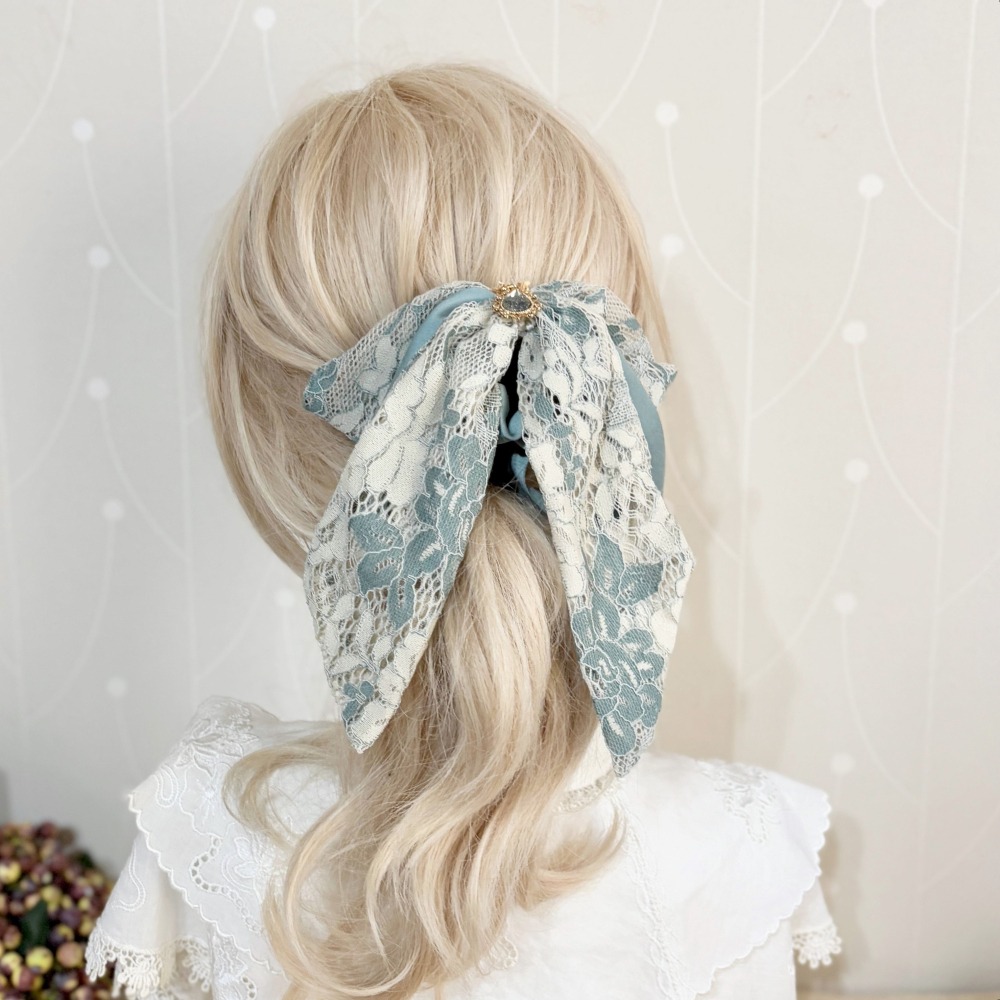 ＊哈娜髮飾＊法式絲巾式仙女夾/ 香蕉夾 大腸圈 髮圈 馬尾夾 髮夾 相交夾 三爪夾 包頭抓夾 鯊魚夾 髮叉 髮梳 邊夾-細節圖3