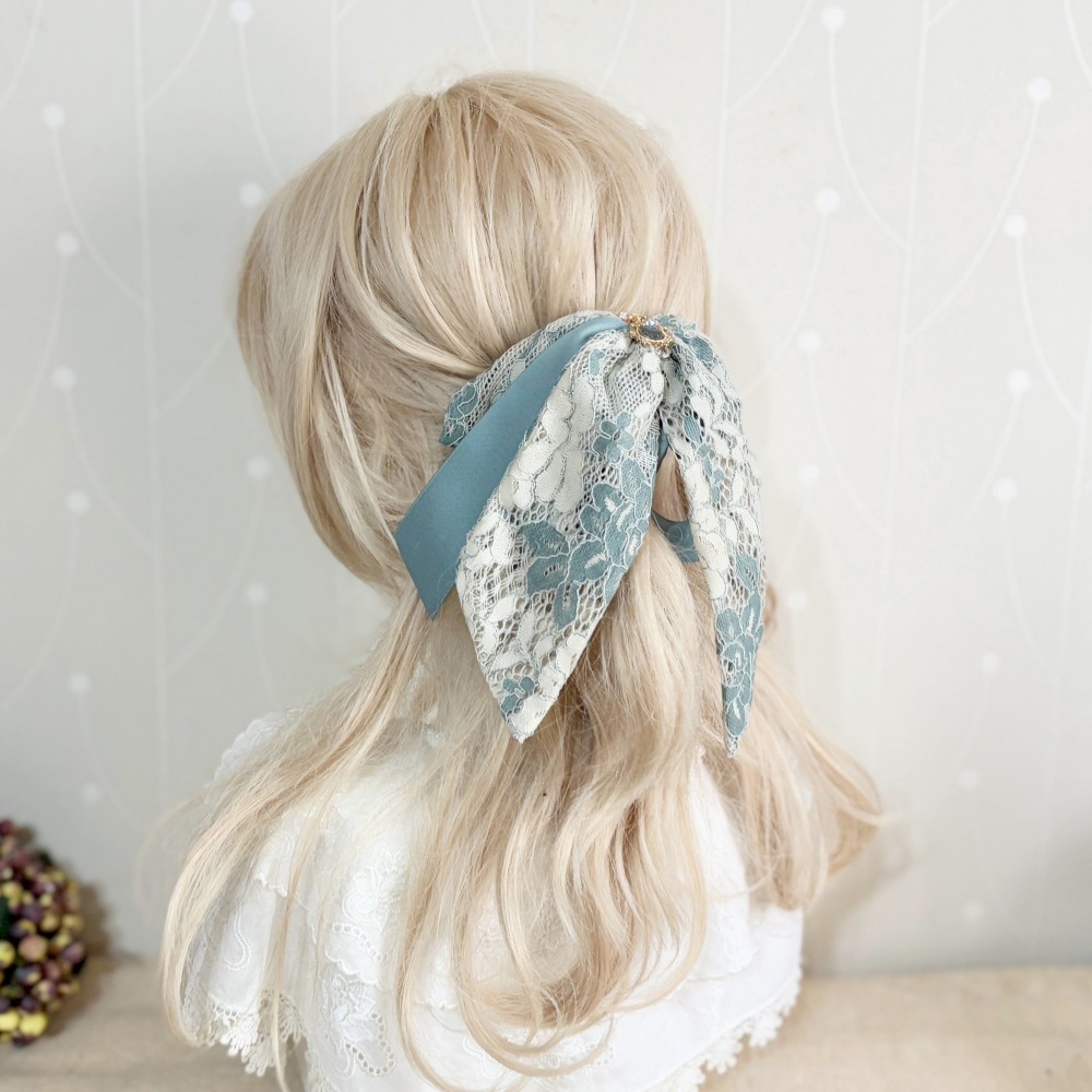 ＊哈娜髮飾＊法式絲巾式仙女夾/ 香蕉夾 大腸圈 髮圈 馬尾夾 髮夾 相交夾 三爪夾 包頭抓夾 鯊魚夾 髮叉 髮梳 邊夾-細節圖4