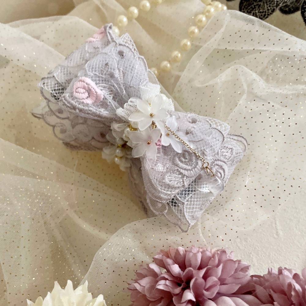 ＊哈娜髮飾＊手工雙層蝴蝶結/ 香蕉夾 相交夾 鯊魚夾 抓夾 邊夾 髮圈 大腸圈 髮梳 髮叉 髮夾馬尾夾 彈簧夾-細節圖2