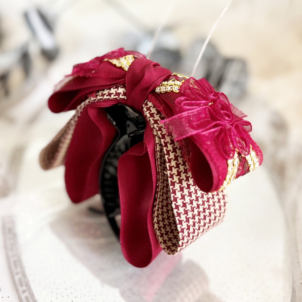 ＊哈娜髮飾＊獨家手工仙女夾/大蝴蝶結香蕉夾鯊魚夾 大腸圈髮圈 馬尾夾 髮夾 相交夾 三爪夾 包頭抓夾 髮叉 髮梳 邊夾-細節圖3