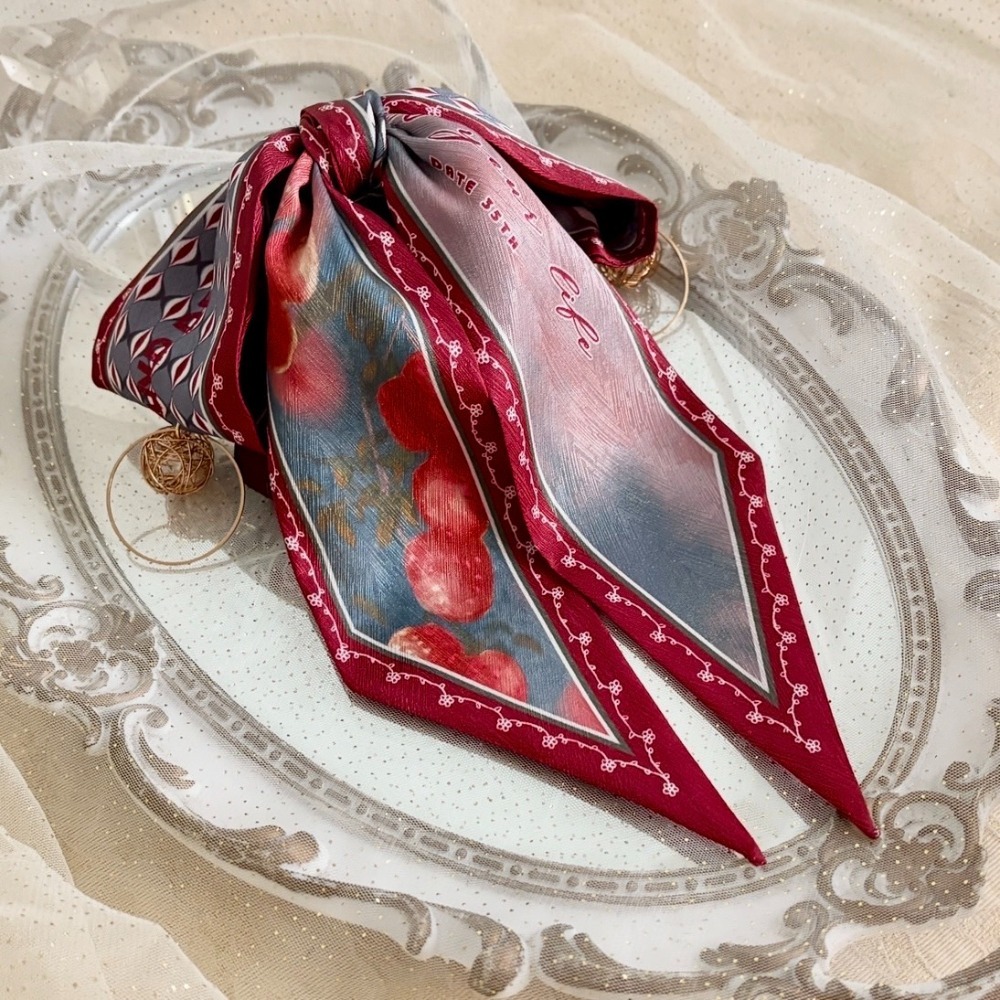 ＊哈娜髮飾＊法式絲巾式仙女夾/ 香蕉夾 大腸圈 髮圈 馬尾夾 髮夾 相交夾 三爪夾 包頭抓夾 鯊魚夾 髮叉 髮梳 邊夾-規格圖2