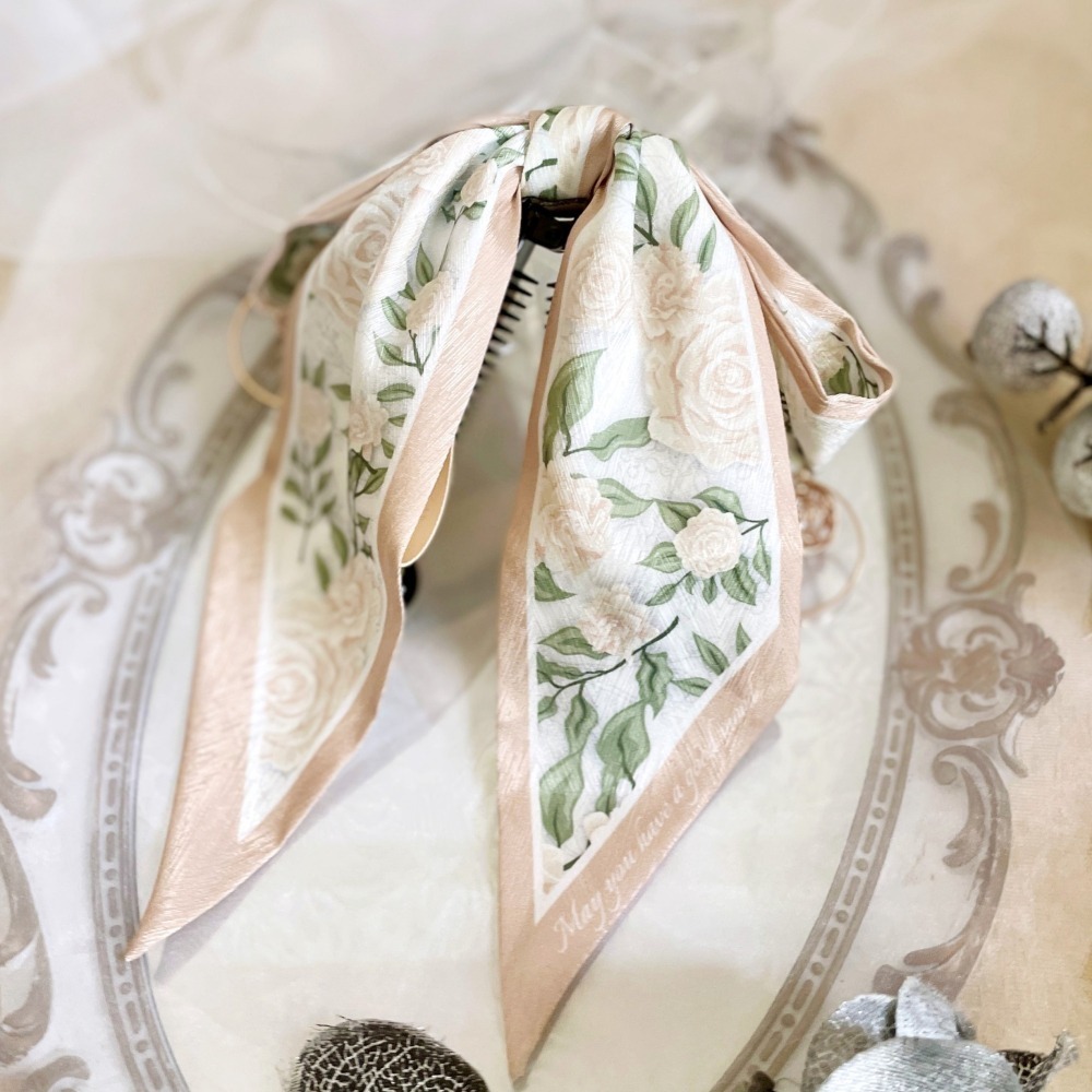 ＊哈娜髮飾＊法式絲巾式仙女夾/ 香蕉夾 大腸圈 髮圈 馬尾夾 髮夾 相交夾 三爪夾 包頭抓夾 鯊魚夾 髮叉 髮梳 邊夾-細節圖4