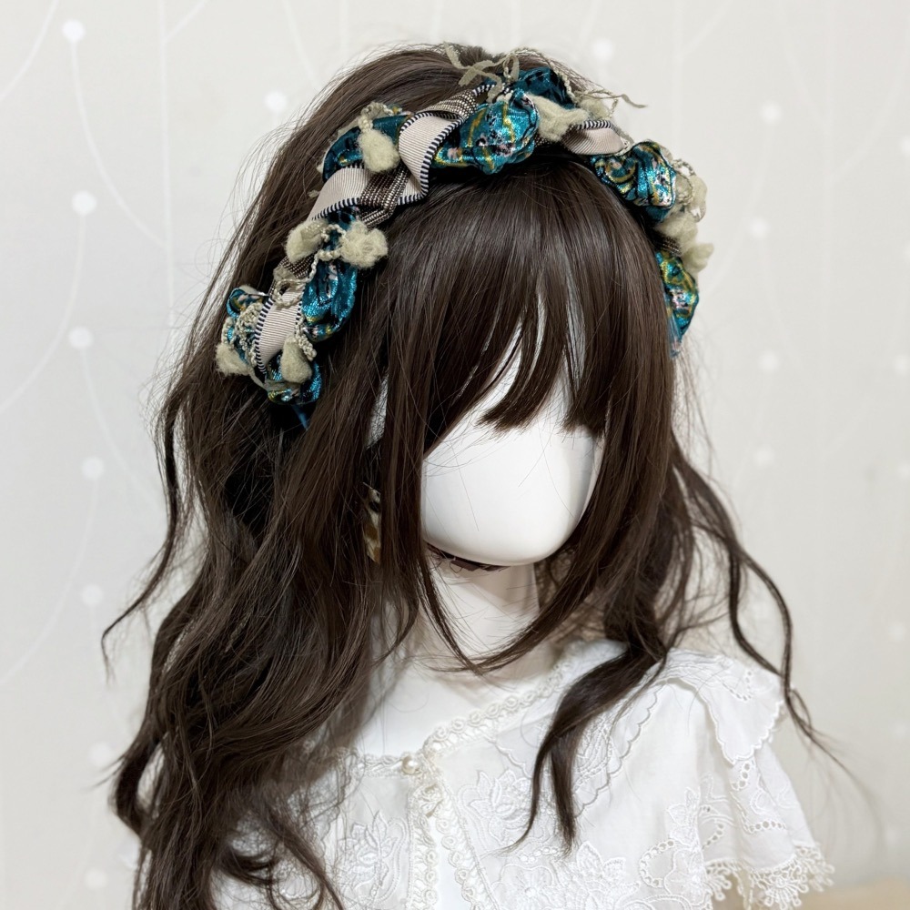 ＊哈娜髮飾＊波浪球球編織髮箍~獨家手工毛線頭箍 髮飾 頭飾 禮物 生日 客製 訂製 髮哭 髮圈 頭帶 髮帶 髮枯 髮窟-細節圖2