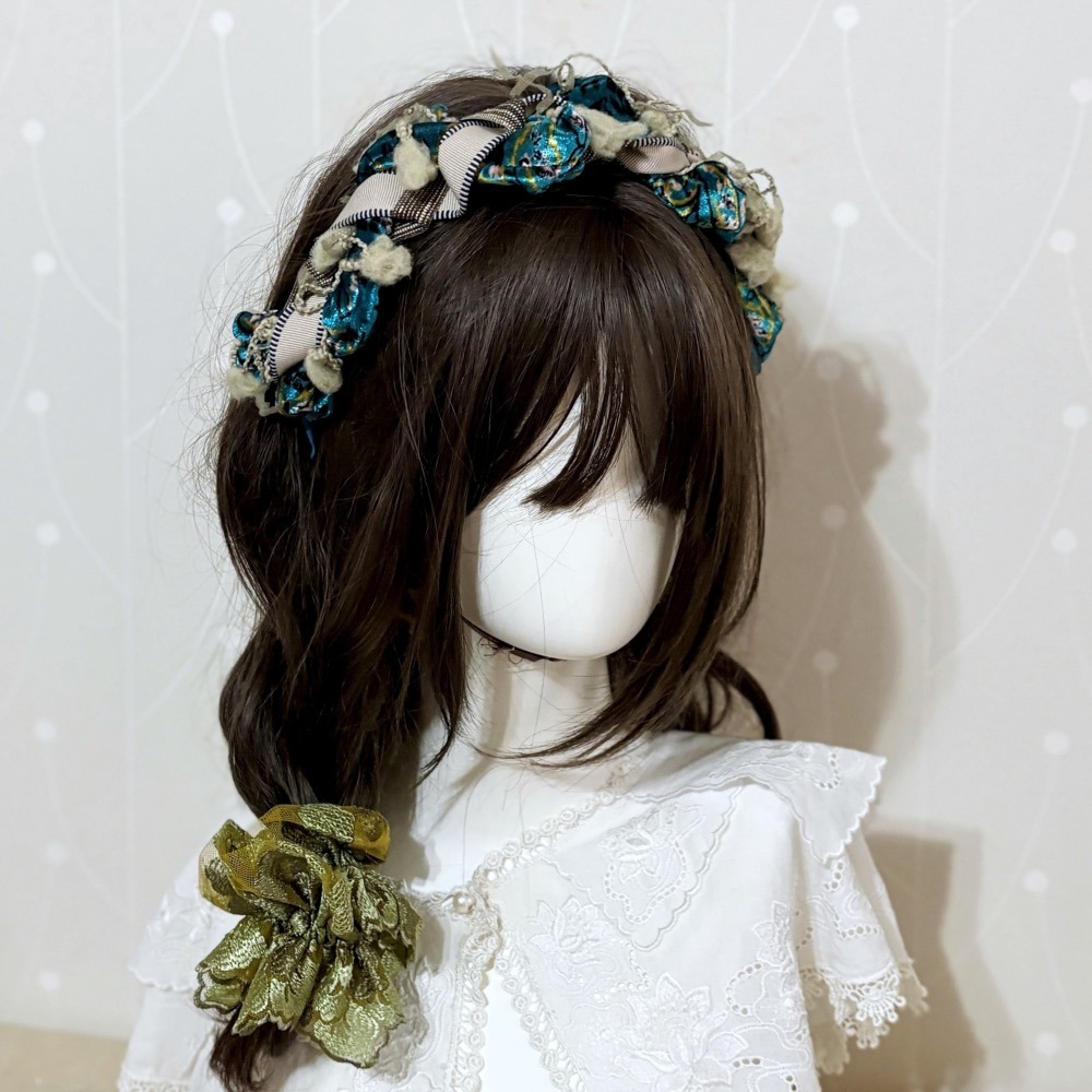 ＊哈娜髮飾＊波浪球球編織髮箍~獨家手工毛線頭箍 髮飾 頭飾 禮物 生日 客製 訂製 髮哭 髮圈 頭帶 髮帶 髮枯 髮窟-細節圖4