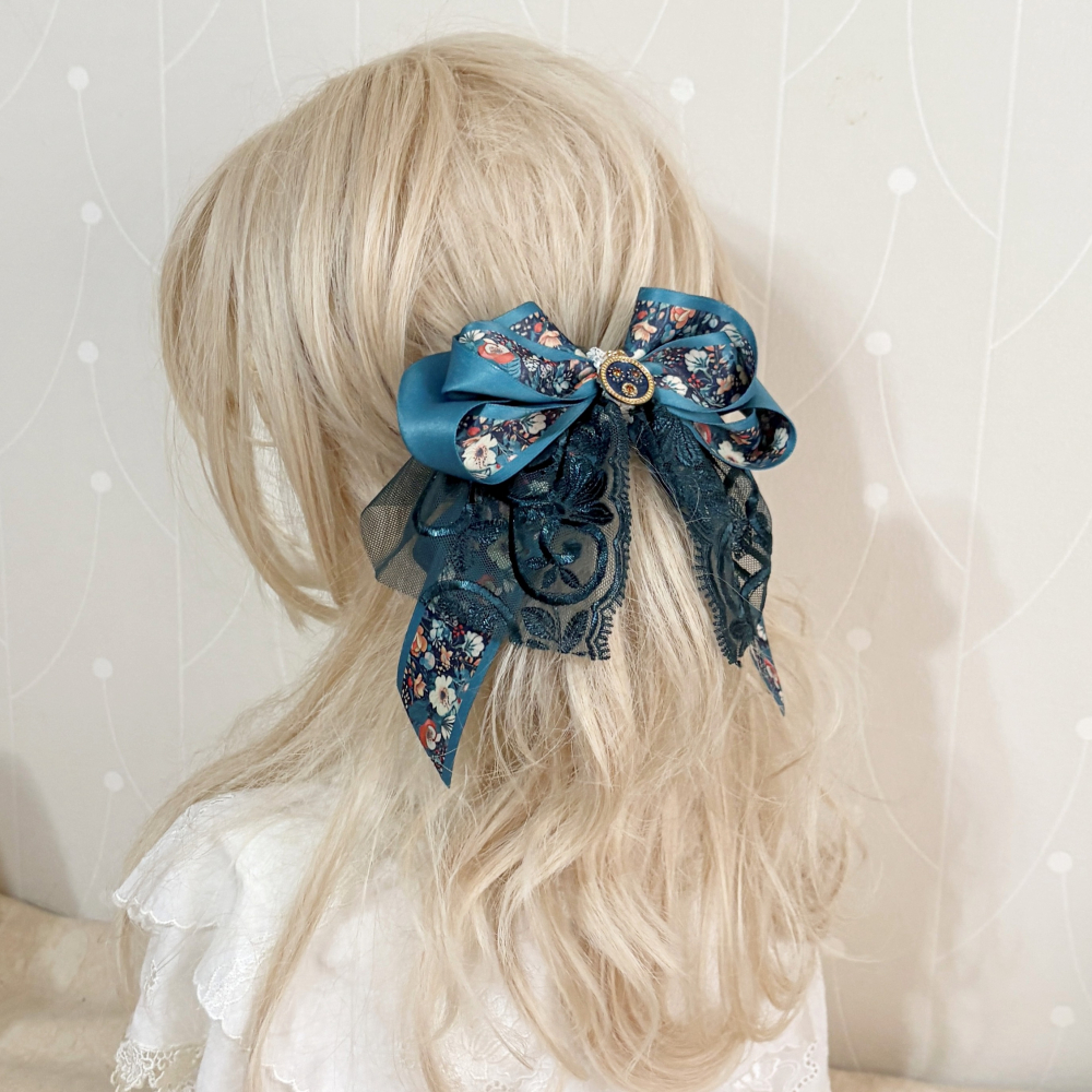 ＊哈娜髮飾＊法式蕾絲仙女夾~香蕉夾 鯊魚夾 大腸圈髮圈 馬尾夾 蝴蝶結髮夾 相交夾 三爪夾 包頭抓夾 髮叉 髮梳 邊夾-細節圖3