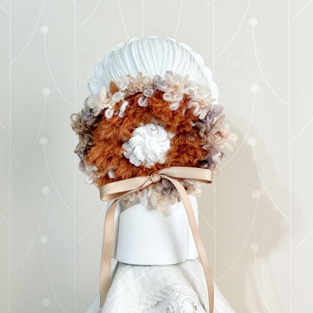 ＊哈娜髮飾＊手工編織大腸圈~滾邊蝴蝶結毛線髮圈 甜甜圈髮束 髮繩 髮飾 頭飾 禮物 生日大腸髮圈 客製 訂製-細節圖2