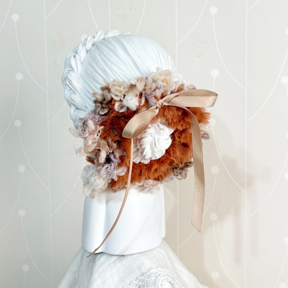 ＊哈娜髮飾＊手工編織大腸圈~滾邊蝴蝶結毛線髮圈 甜甜圈髮束 髮繩 髮飾 頭飾 禮物 生日大腸髮圈 客製 訂製-細節圖4