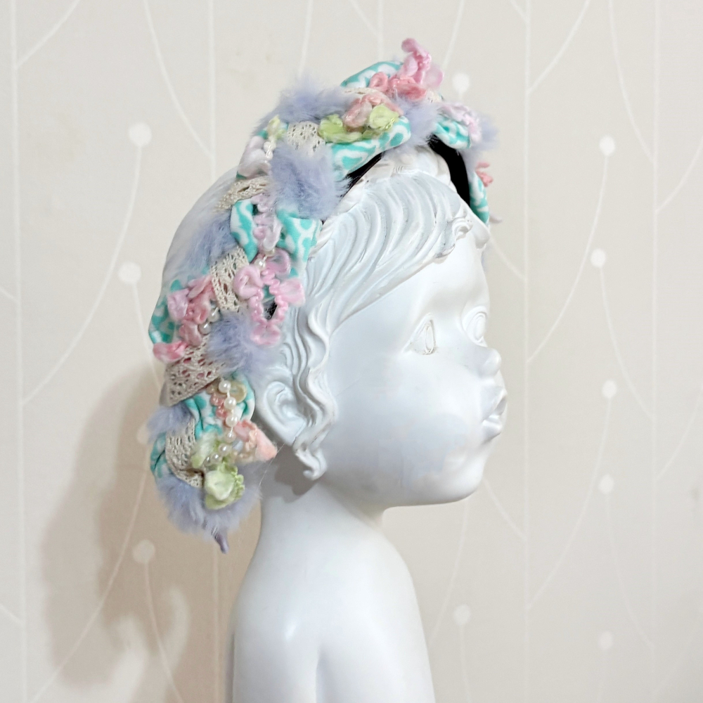 ＊哈娜髮飾＊波浪編織髮箍~獨家手工毛線頭箍 髮飾 頭飾 禮物 生日 客製 訂製 髮哭 髮圈 頭帶 髮帶 髮枯 髮窟-細節圖4