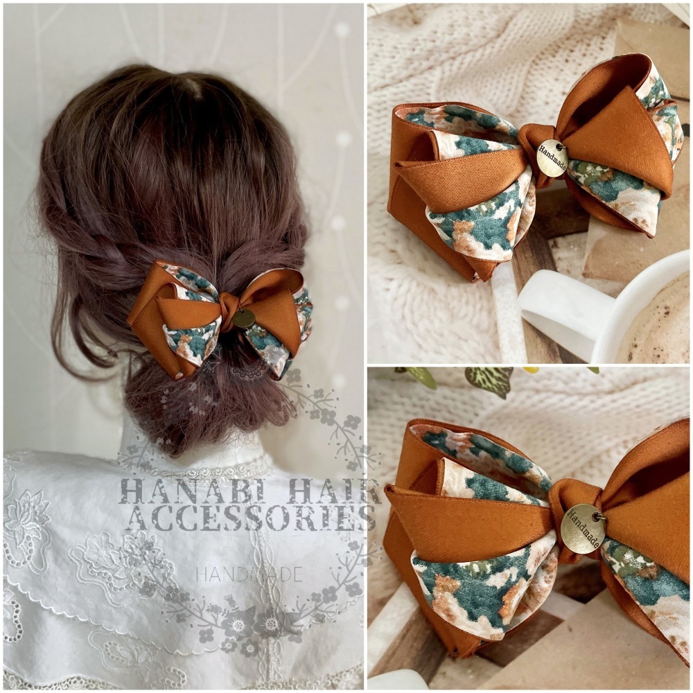 ＊哈娜髮飾＊手工立體蝴蝶結/香蕉夾 相交夾 鯊魚夾 抓夾 邊夾 髮圈 大腸圈 髮梳 髮叉 髮夾 壓夾 馬尾夾 彈簧夾-細節圖2