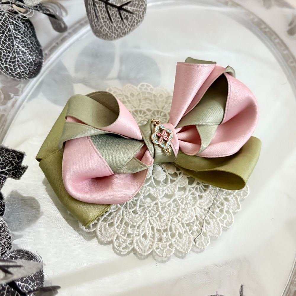 ＊哈娜髮飾＊手工立體蝴蝶結/雙色 香蕉夾 相交夾 鯊魚夾 抓夾 邊夾 髮圈 髮梳 髮叉 髮夾 壓夾 馬尾夾 彈簧夾-細節圖2