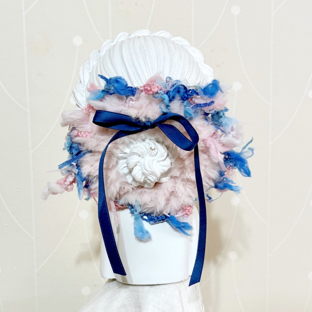 ＊哈娜髮飾＊手工編織大腸圈~滾邊蝴蝶結毛線髮圈 甜甜圈髮束 髮繩 髮飾 頭飾 禮物 生日大腸髮圈 客製 訂製-細節圖5