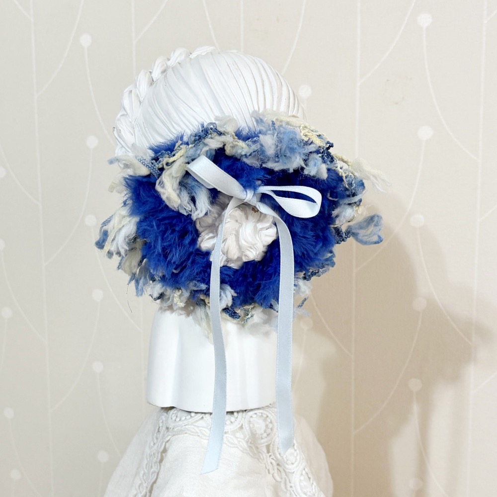 ＊哈娜髮飾＊手工編織大腸圈~滾邊蝴蝶結毛線髮圈 甜甜圈髮束 髮繩 髮飾 頭飾 禮物 生日大腸髮圈 客製 訂製-細節圖3