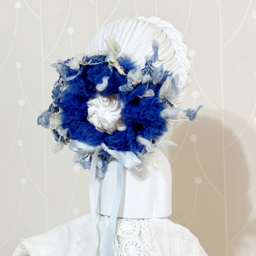 ＊哈娜髮飾＊手工編織大腸圈~滾邊蝴蝶結毛線髮圈 甜甜圈髮束 髮繩 髮飾 頭飾 禮物 生日大腸髮圈 客製 訂製-細節圖5