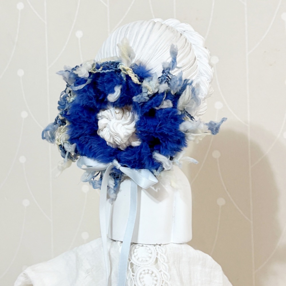 ＊哈娜髮飾＊手工編織大腸圈~滾邊蝴蝶結毛線髮圈 甜甜圈髮束 髮繩 髮飾 頭飾 禮物 生日大腸髮圈 客製 訂製-細節圖5