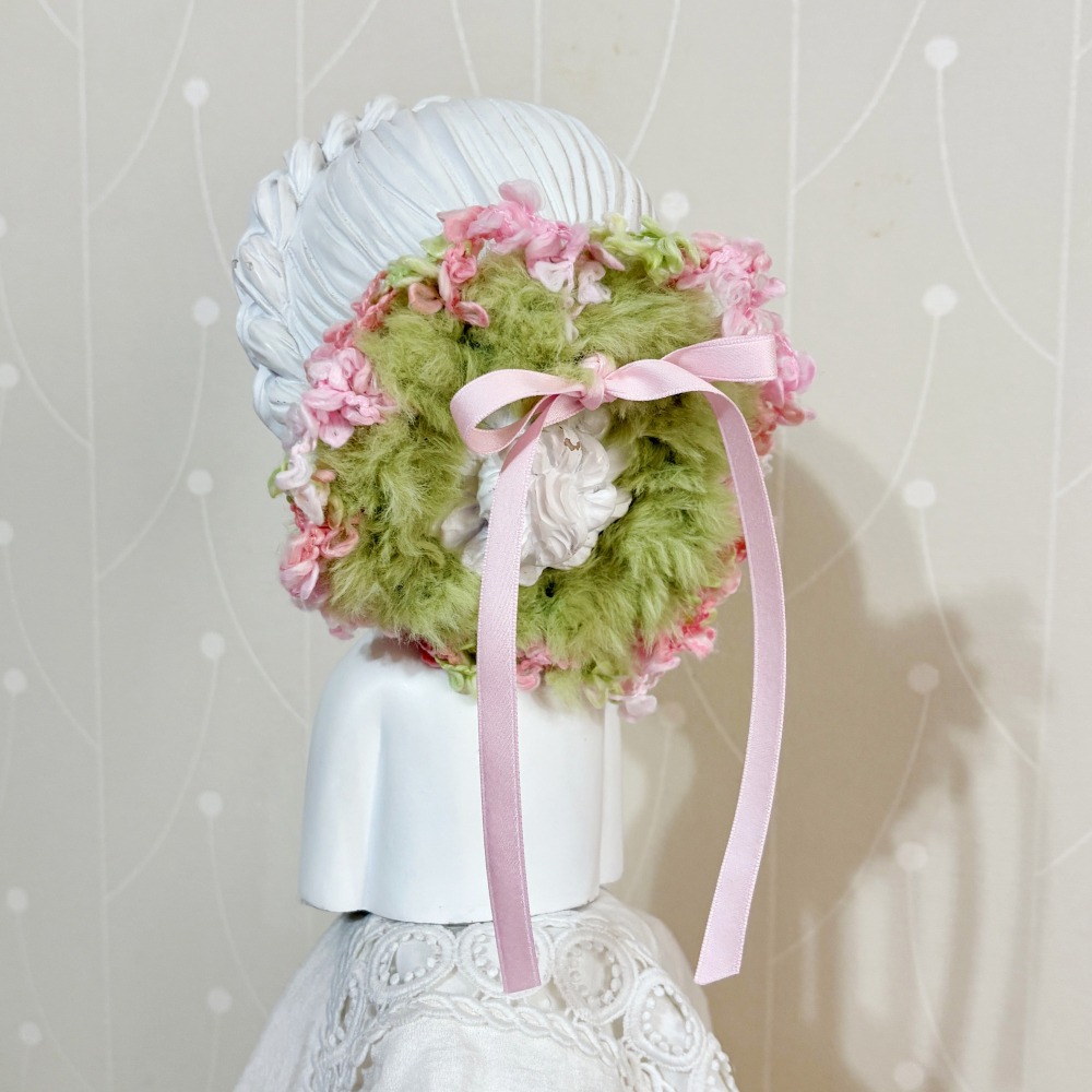 ＊哈娜髮飾＊手工編織大腸圈~滾邊蝴蝶結毛線髮圈 甜甜圈髮束 髮繩 髮飾 頭飾 禮物 生日大腸髮圈 客製 訂製-細節圖2