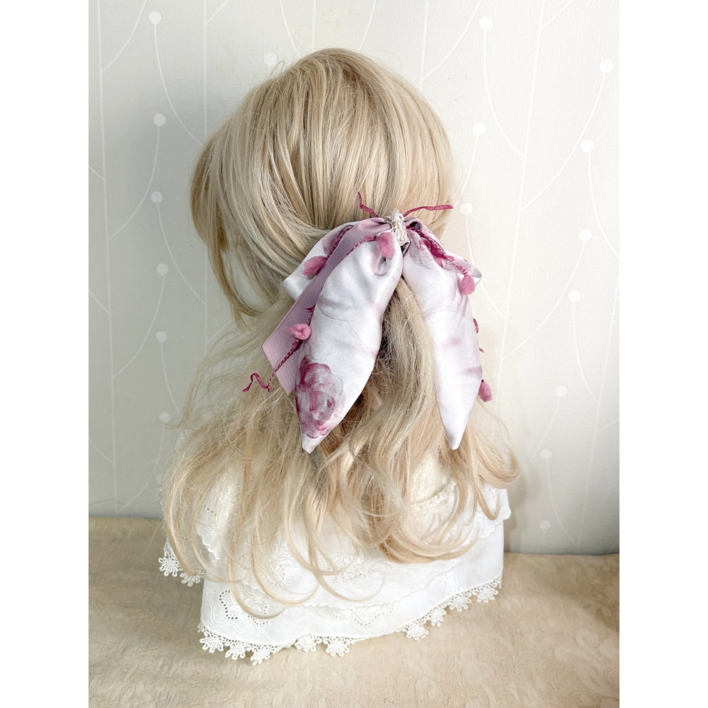 ＊哈娜髮飾＊法式絲巾式仙女夾/ 香蕉夾 大腸圈 髮圈 馬尾夾 髮夾 相交夾 三爪夾 包頭抓夾 鯊魚夾 髮叉 髮梳 邊夾-細節圖2