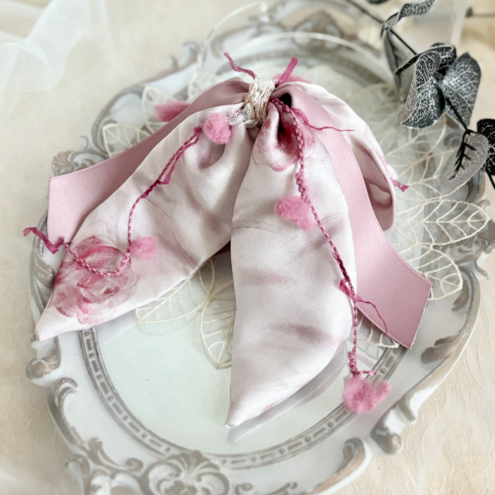 ＊哈娜髮飾＊法式絲巾式仙女夾/ 香蕉夾 大腸圈 髮圈 馬尾夾 髮夾 相交夾 三爪夾 包頭抓夾 鯊魚夾 髮叉 髮梳 邊夾-細節圖3