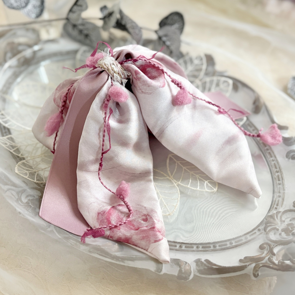 ＊哈娜髮飾＊法式絲巾式仙女夾/ 香蕉夾 大腸圈 髮圈 馬尾夾 髮夾 相交夾 三爪夾 包頭抓夾 鯊魚夾 髮叉 髮梳 邊夾-細節圖4