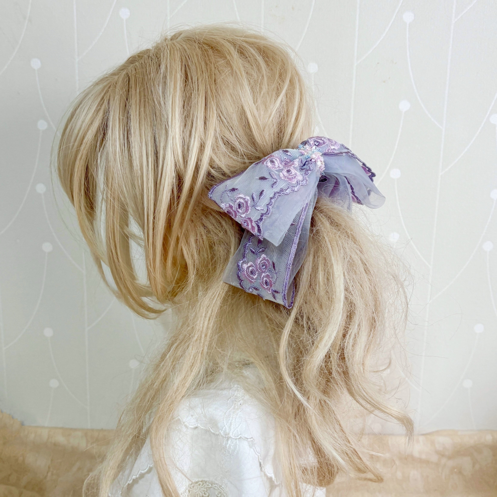 ＊哈娜髮飾＊法式布藝仙女夾/ 香蕉夾 大腸圈 髮圈 馬尾夾 髮夾 相交夾 三爪夾 包頭抓夾 鯊魚夾 髮叉 髮梳 邊夾-細節圖3