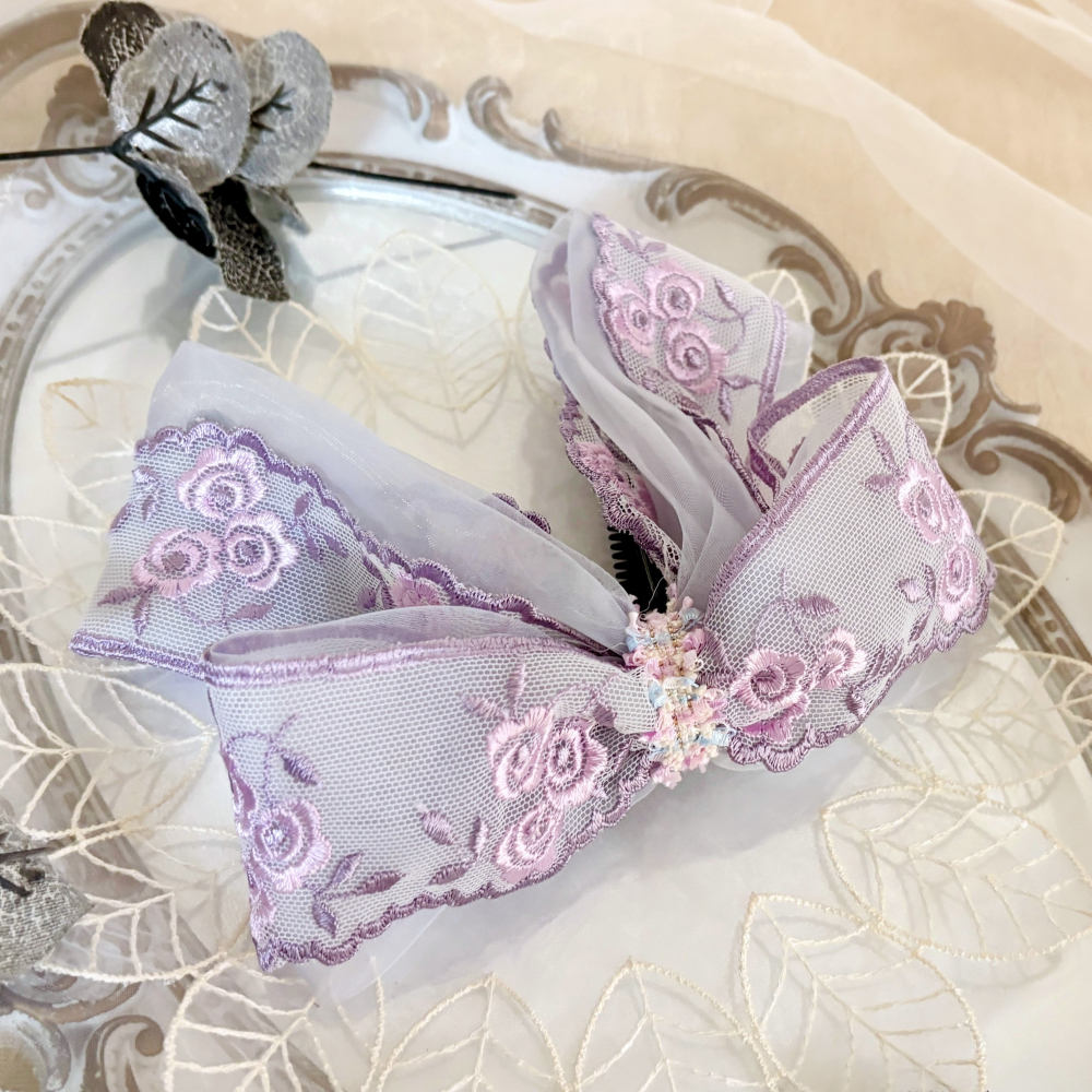 ＊哈娜髮飾＊法式布藝仙女夾/ 香蕉夾 大腸圈 髮圈 馬尾夾 髮夾 相交夾 三爪夾 包頭抓夾 鯊魚夾 髮叉 髮梳 邊夾-細節圖4