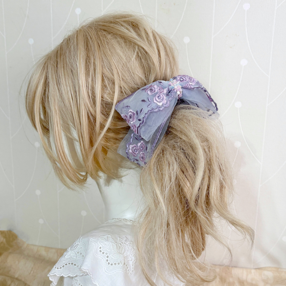 ＊哈娜髮飾＊法式布藝仙女夾/ 香蕉夾 大腸圈 髮圈 馬尾夾 髮夾 相交夾 三爪夾 包頭抓夾 鯊魚夾 髮叉 髮梳 邊夾-細節圖7