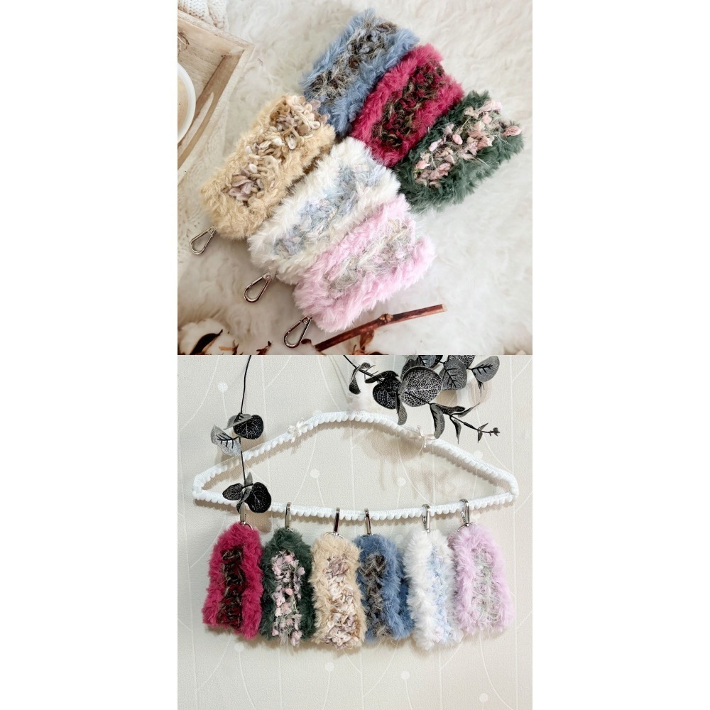 ＊哈娜髮飾＊手機掛繩~毛線編織手腕帶 吊飾 包包吊飾 鑰匙圈 吊繩 手腕繩 手機墊片夾片 掛繩 手提-細節圖6