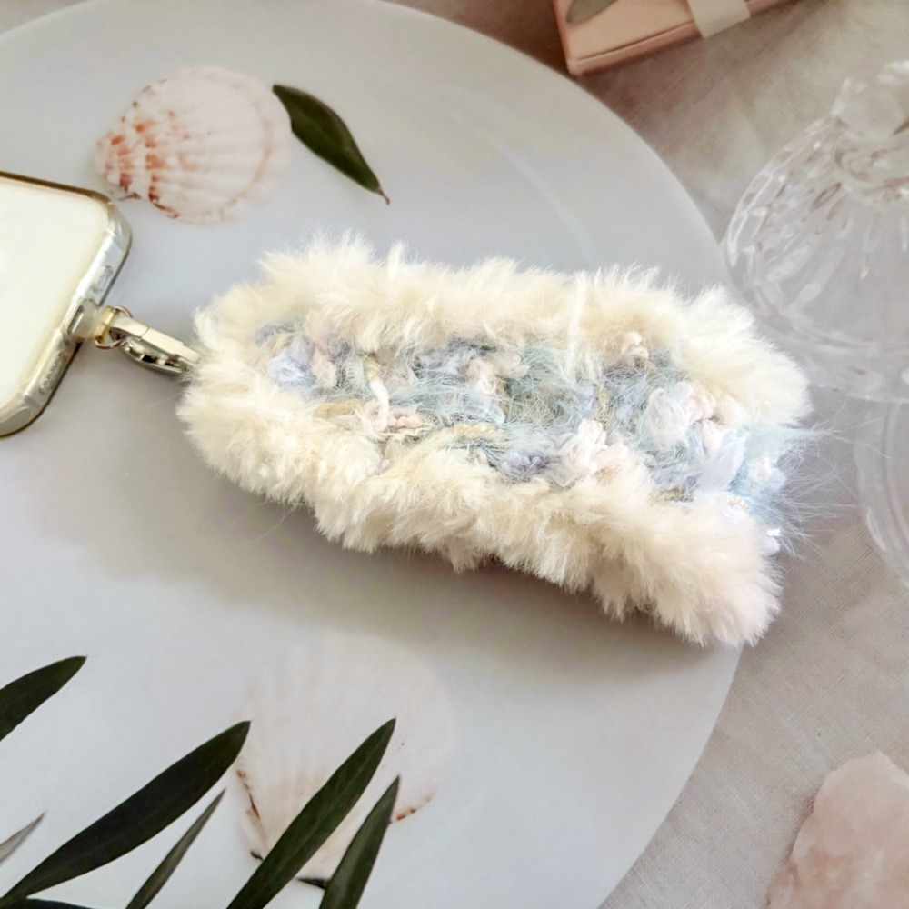 ＊哈娜髮飾＊手機掛繩~毛線編織手腕帶 吊飾 包包吊飾 鑰匙圈 吊繩 手腕繩 手機墊片夾片 掛繩 手提-規格圖7