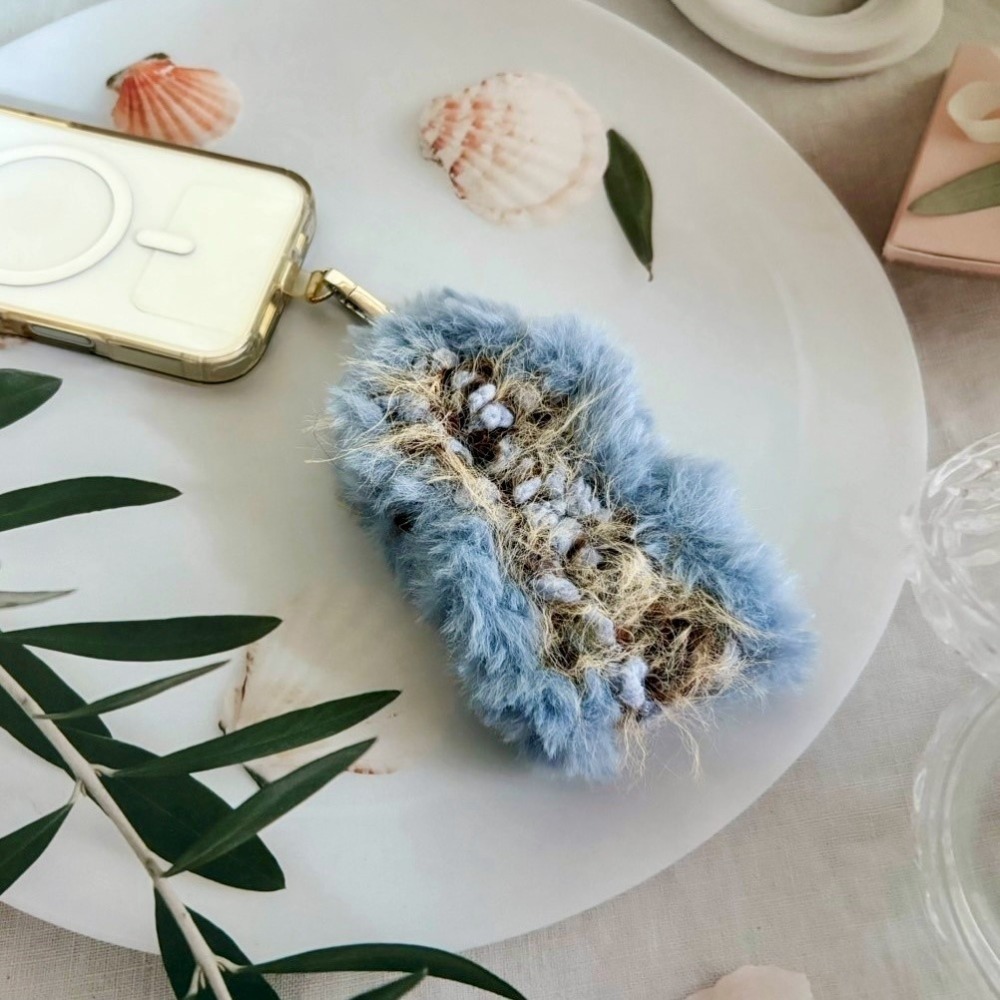 ＊哈娜髮飾＊手機掛繩~毛線編織手腕帶 吊飾 包包吊飾 鑰匙圈 吊繩 手腕繩 手機墊片夾片 掛繩 手提-規格圖7