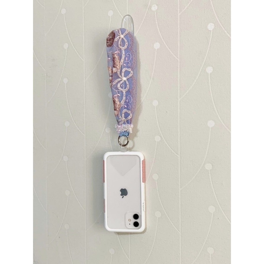 手機掛繩/ 復古蕾絲手機手腕帶 刺繡掛繩 手機背帶 手腕繩 手機繩 背繩 吊飾 票卡吊帶 掛繩-細節圖6