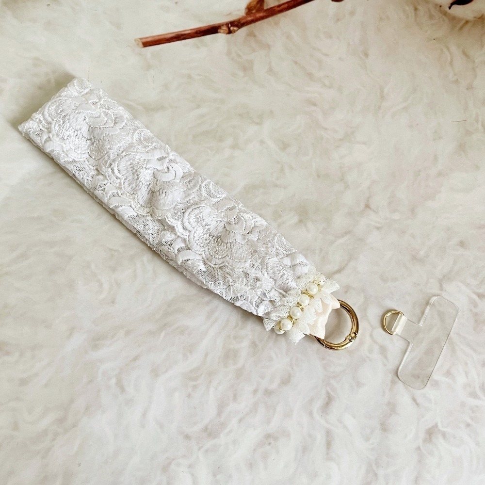 手機掛繩/ 復古蕾絲手機手腕帶 刺繡掛繩 手機背帶 手腕繩 手機繩 背繩 吊飾 票卡吊帶 掛繩-規格圖4