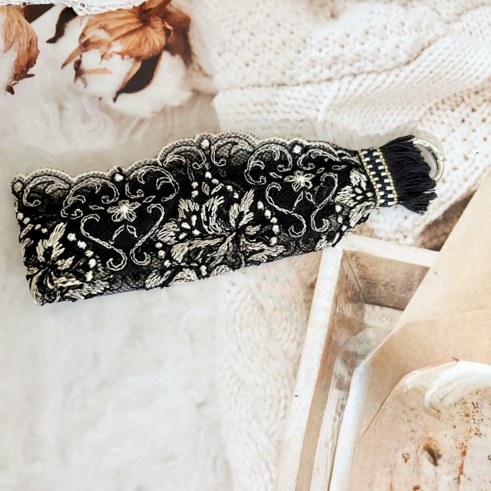 手機掛繩/ 復古蕾絲手機手腕帶 刺繡掛繩 手機背帶 手腕繩 手機繩 背繩 吊飾 票卡吊帶 掛繩-規格圖4