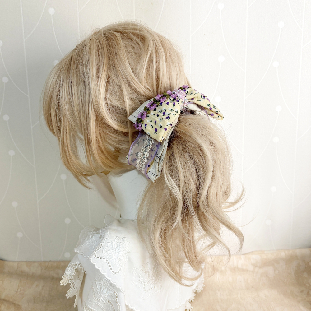 ＊哈娜髮飾＊法式布藝仙女夾/ 香蕉夾 大腸圈 髮圈 馬尾夾 髮夾 相交夾 三爪夾 包頭抓夾 鯊魚夾 髮叉 髮梳 邊夾-細節圖3