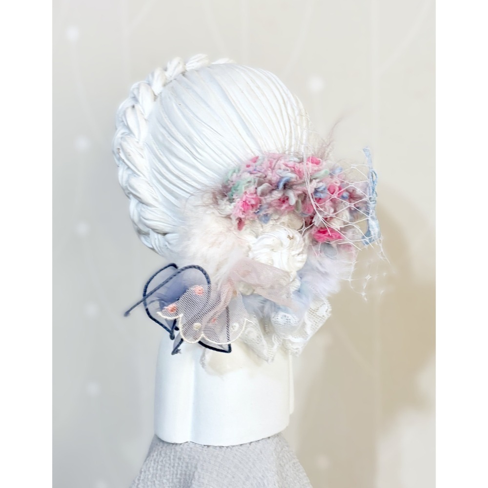 ＊哈娜髮飾＊手工編織大腸圈 ~ 拼接 毛線髮圈 甜甜圈髮束 髮繩 髮飾 頭飾 大腸髮圈 客製 訂製-細節圖4