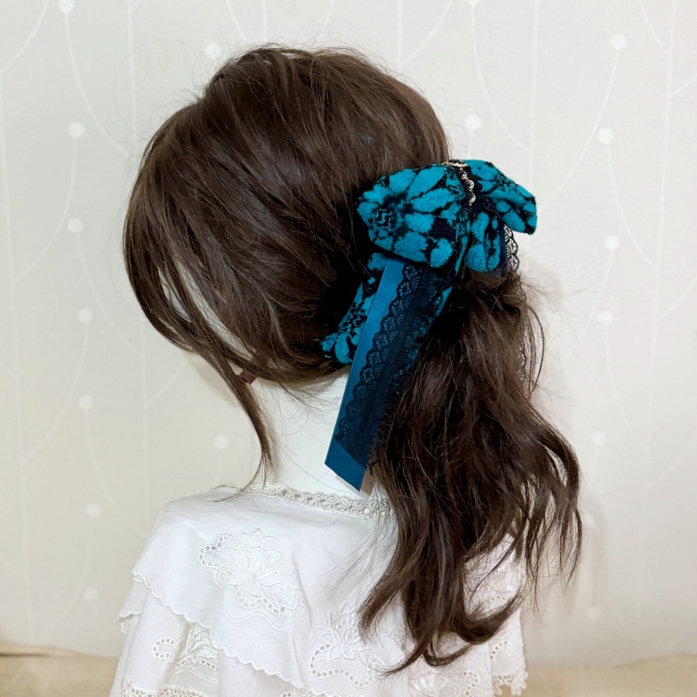 ＊哈娜髮飾＊法式布藝仙女夾/ 香蕉夾 大腸圈 髮圈 馬尾夾 髮夾 相交夾 三爪夾 包頭抓夾 鯊魚夾 髮叉 髮梳 邊夾-細節圖4