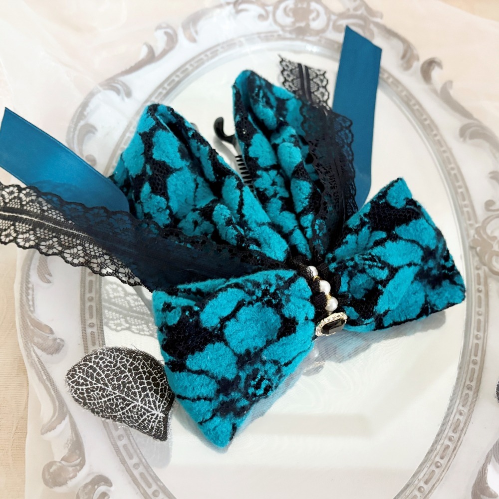 ＊哈娜髮飾＊法式布藝仙女夾/ 香蕉夾 大腸圈 髮圈 馬尾夾 髮夾 相交夾 三爪夾 包頭抓夾 鯊魚夾 髮叉 髮梳 邊夾-細節圖5