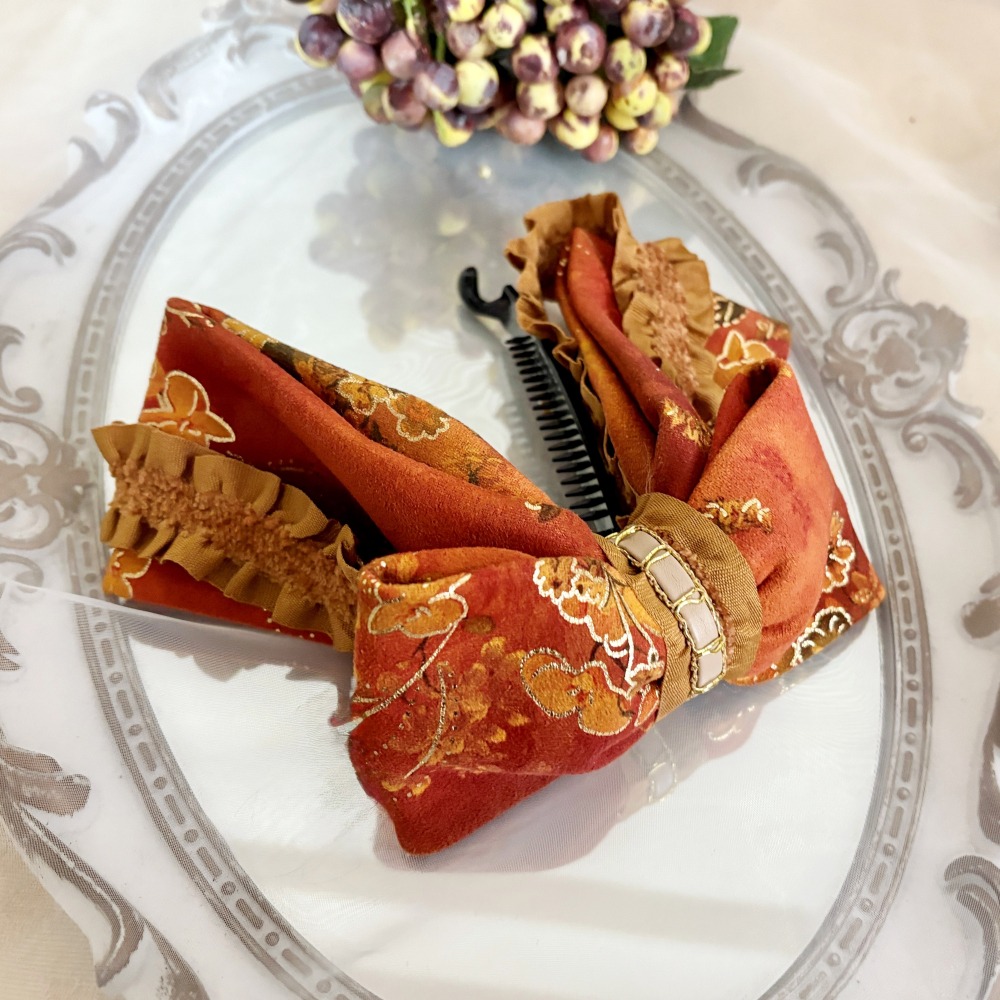 ＊哈娜髮飾＊法式布藝仙女夾/ 香蕉夾 大腸圈 髮圈 馬尾夾 髮夾 相交夾 三爪夾 包頭抓夾 鯊魚夾 髮叉 髮梳 邊夾-細節圖2