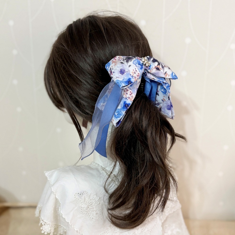 ＊哈娜髮飾＊布藝仙女夾 蝴蝶結 香蕉夾 大腸圈 髮圈 馬尾夾 髮夾 相交夾 三爪夾 包頭抓夾 鯊魚夾 髮叉 髮梳 邊夾-細節圖5