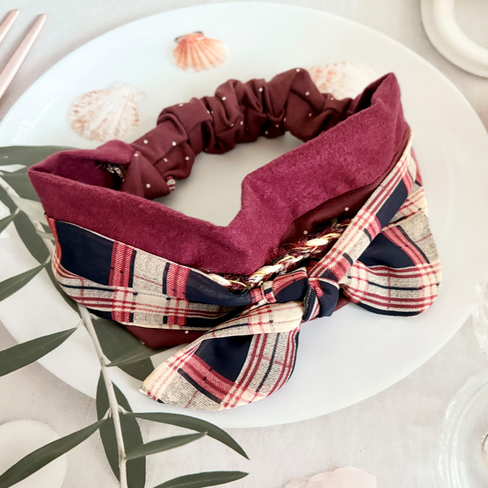 ＊哈娜髮飾＊多用綁帶髮帶~ 蝴蝶結扭結交叉打結寬版 口罩減壓 髮箍 髮束 髮圈 領巾 頭箍 頭巾 髮窟 頭飾 頭帶-細節圖2