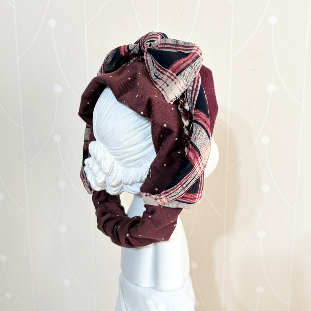 ＊哈娜髮飾＊多用綁帶髮帶~ 蝴蝶結扭結交叉打結寬版 口罩減壓 髮箍 髮束 髮圈 領巾 頭箍 頭巾 髮窟 頭飾 頭帶-細節圖4