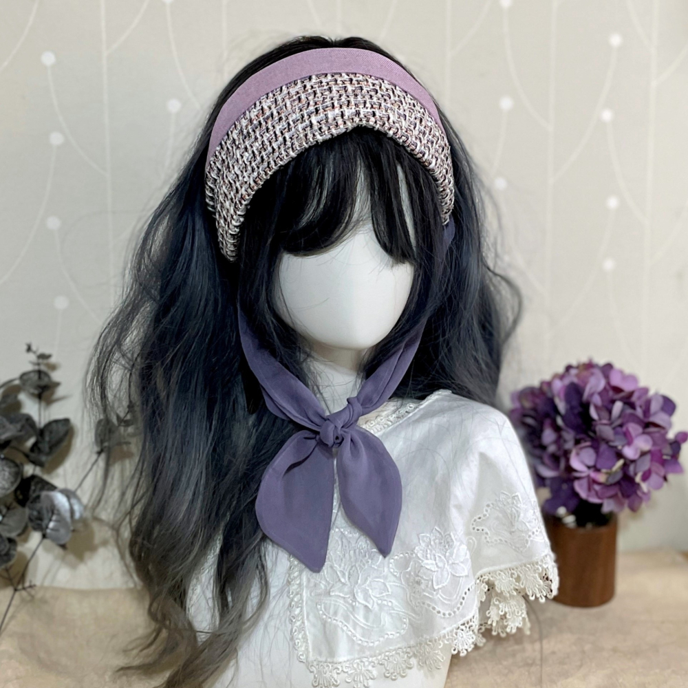 ＊哈娜髮飾＊多用綁帶髮帶~ 蝴蝶結扭結交叉打結寬版 口罩減壓 髮箍 髮束 髮圈 領巾 頭箍 頭巾 髮窟 頭飾 頭帶-細節圖3