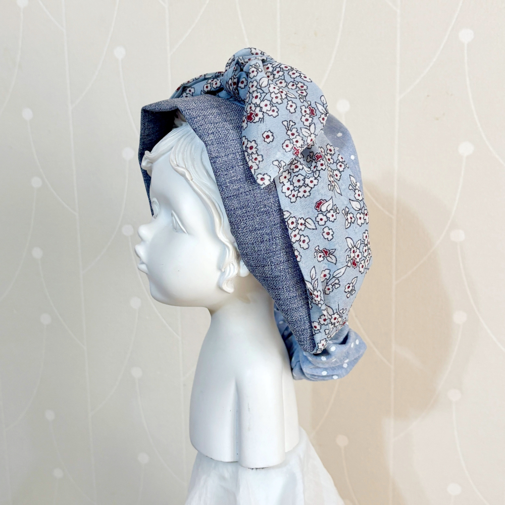 ＊哈娜髮飾＊多用綁帶髮帶~ 蝴蝶結扭結交叉打結寬版 口罩減壓 髮箍 髮束 髮圈 領巾 頭箍 頭巾 髮窟 頭飾 頭帶-細節圖4