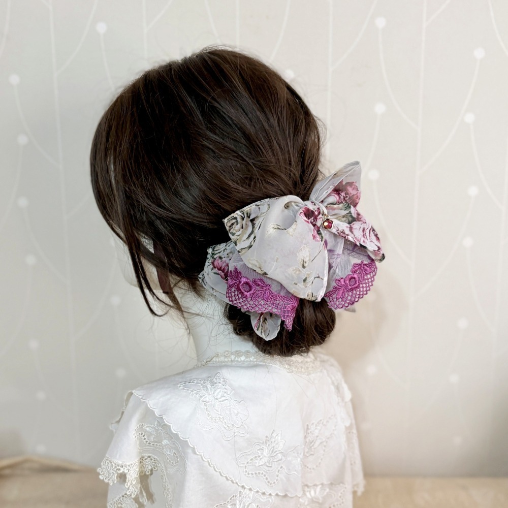 ＊哈娜髮飾＊布藝仙女夾 大蝴蝶結 香蕉夾 鯊魚夾 髮圈 馬尾夾 蝴蝶結髮夾 相交夾 三爪夾 包頭抓夾 髮叉 髮梳 邊夾-細節圖3