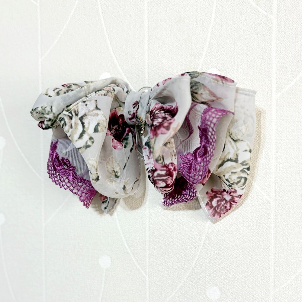 ＊哈娜髮飾＊布藝仙女夾 大蝴蝶結 香蕉夾 鯊魚夾 髮圈 馬尾夾 蝴蝶結髮夾 相交夾 三爪夾 包頭抓夾 髮叉 髮梳 邊夾-細節圖5